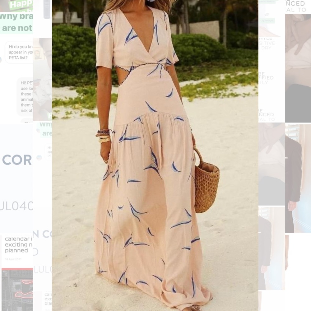 Side Cut-Out Maxi Dress